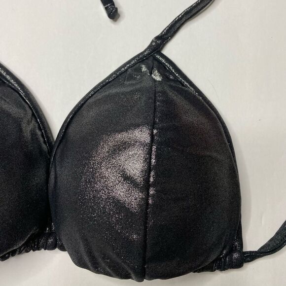 Daniela Corte Bikini Top Shiny Black nwot - Picture 2 of 6